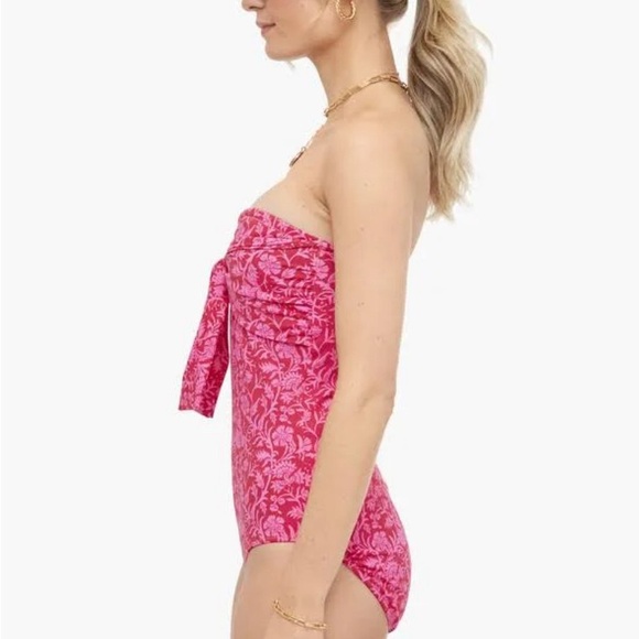 New Vineyard Vines Winter Garden Strapless One Piece Bathing Suit M - Picture 4 of 13